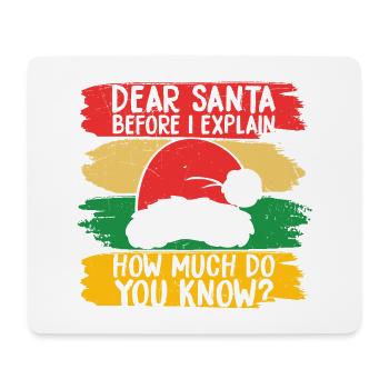 Dear Santa How Much Do You Know - Mouse Pad (horizontal) - white - Front