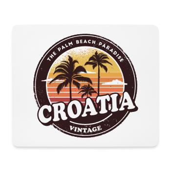 Kroatien Vintage Beach Design - Mousepad (Querformat) - Weiß - Vorne