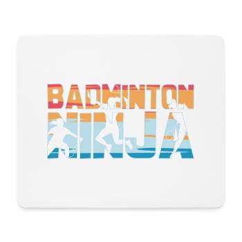 Badminton Ninja Badminton Spieler - Mousepad (Querformat) - Weiß - Vorne