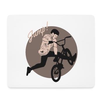 Drôle de vélo Vélo Citation Typographie - Tapis de souris (format paysage) - blanc - Devant