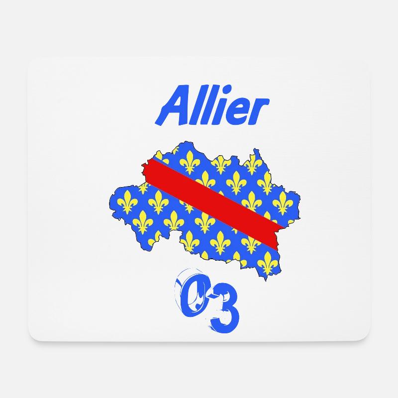 Allier - Tapis de souris (format paysage) - blanc
