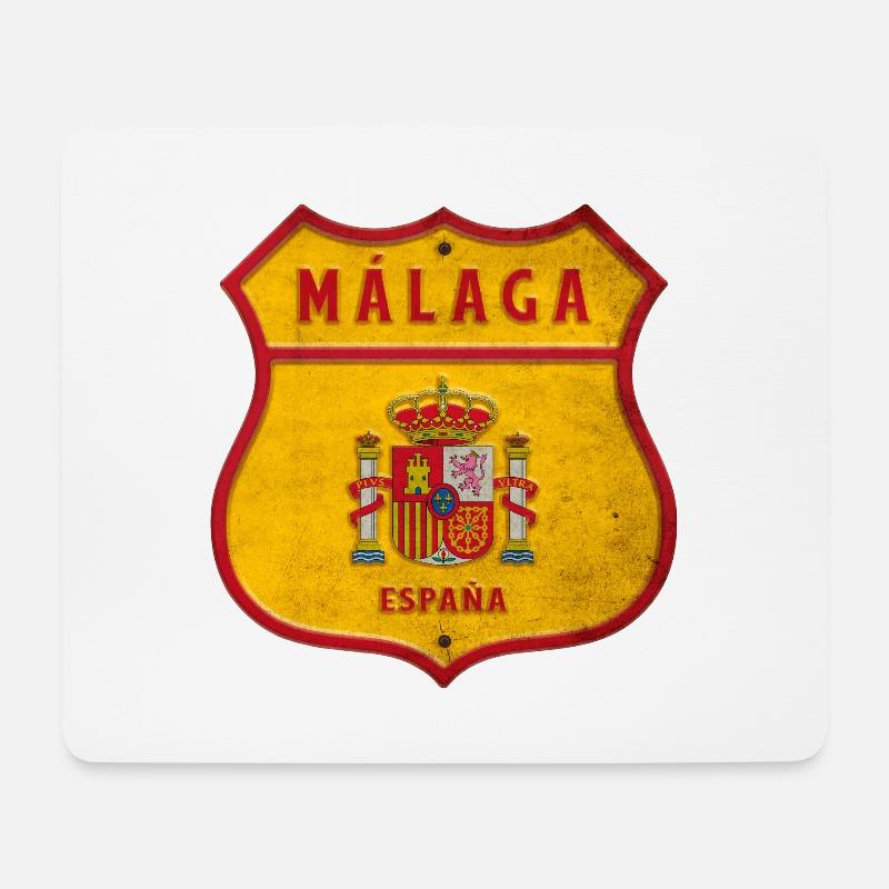 Malaga Spanien Wappen Design - Mousepad (Querformat) - Weiß