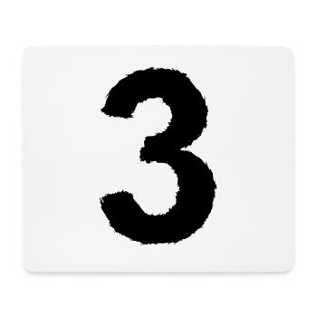 3 - Mousepad (Querformat) - Weiß - Vorne