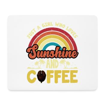 Nur ein Mädchen, das Kaffeedesign liebt - Mousepad (Querformat) - Weiß - Vorne