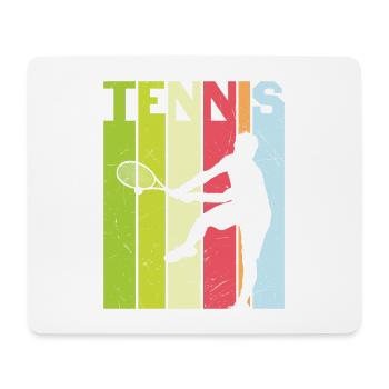 Conception de tennis pour les joueurs de tennis - Tapis de souris (format paysage) - blanc - Devant