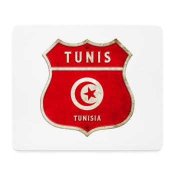 Tunis Tunisie Armoiries Drapeaux Design - Tapis de souris (format paysage) - blanc - Devant