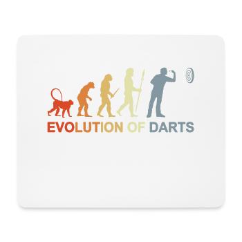 Évolution des fléchettes vintage - Tapis de souris (format paysage) - blanc - Devant