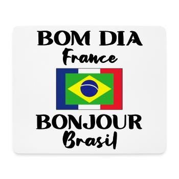 Brasilien Frankreich Flagge Brasilianer Geschenk - Mousepad (Querformat) - Weiß - Vorne