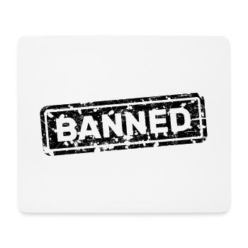 Interdit, interdit, rejeté, ostracisé - Tapis de souris (format paysage) - blanc - Devant