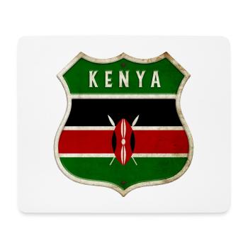 Kenia Wappen Flaggen Design - Mousepad (Querformat) - Weiß - Vorne