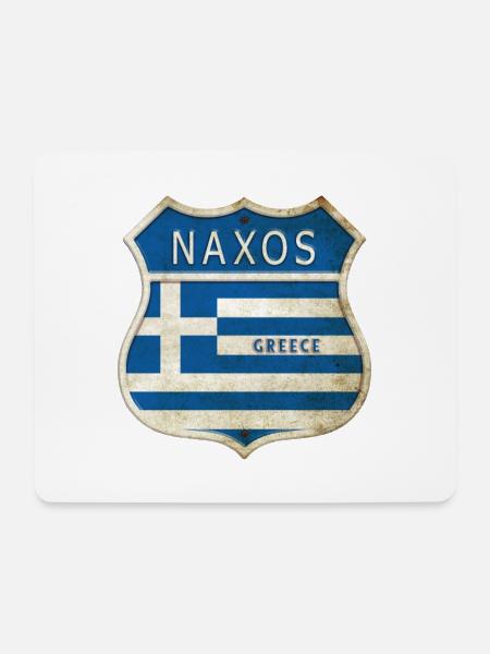 Naxos Griechenland Wappen Flaggen Design - Mousepad (Querformat) - Weiß