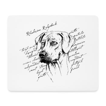 Rhodesian Ridgeback - Tapis de souris (format paysage) - blanc - Devant