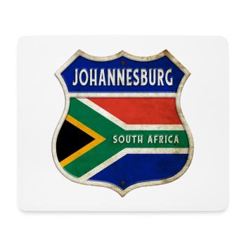 Johannesburg Afrique du Sud Armoiries Drapeaux Design - Tapis de souris (format paysage) - blanc - Devant