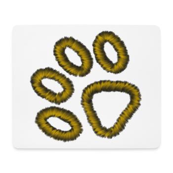 golden tiger paw - Mouse Pad (horizontal) - white - Front