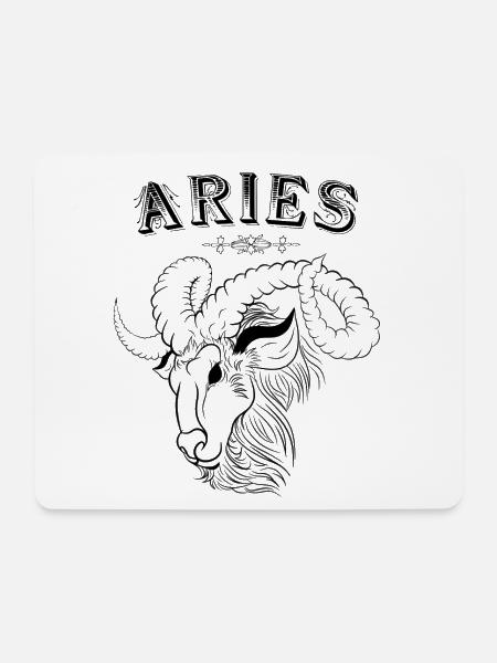 Aries Sternzeichen Widder - Mousepad (Querformat) - Weiß