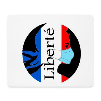 Liberté - Tapis de souris (format paysage) - blanc - Devant