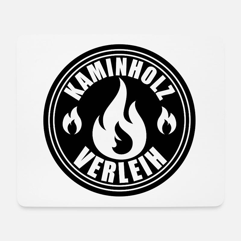 Kaminholz Verleih - Mousepad (Querformat) - Weiß