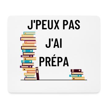 je peux pas j ai prépa - Tapis de souris (format paysage) - blanc - Devant