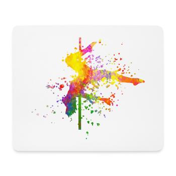 Pole Dance Fitness Color Splash Pole Dance - Mouse Pad (horizontal) - white - Front
