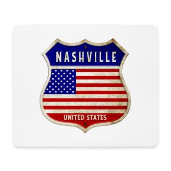 Nashville États-Unis Armoiries Drapeaux - Tapis de souris (format paysage) - blanc - Devant