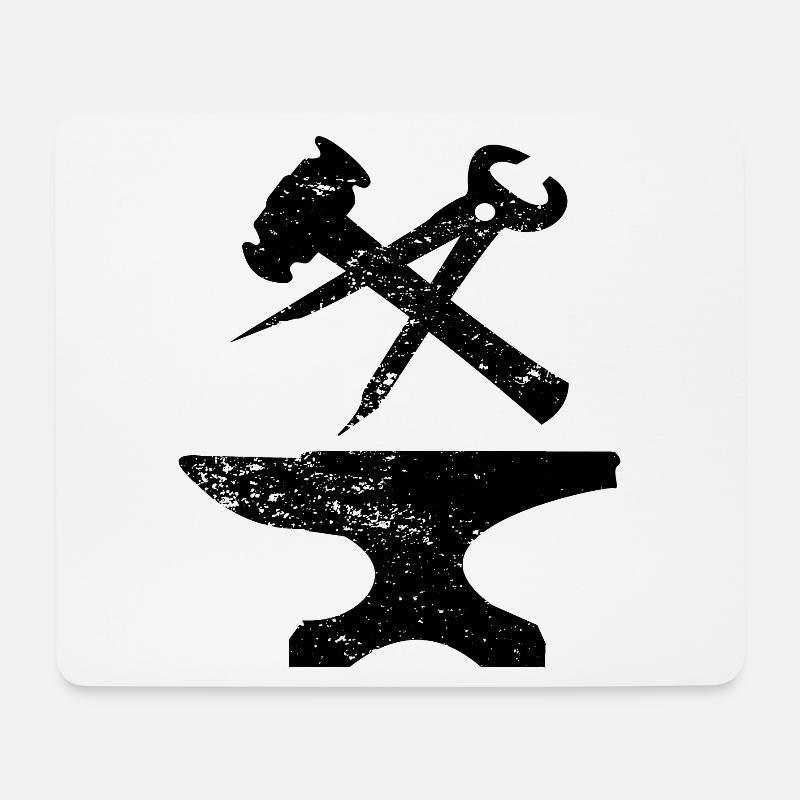 Schmied - Mousepad (Querformat) - Weiß