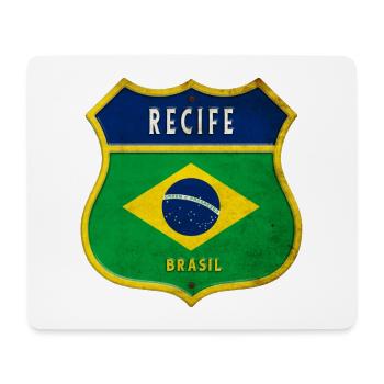 Recife Brésil Armoiries Drapeaux Design - Tapis de souris (format paysage) - blanc - Devant