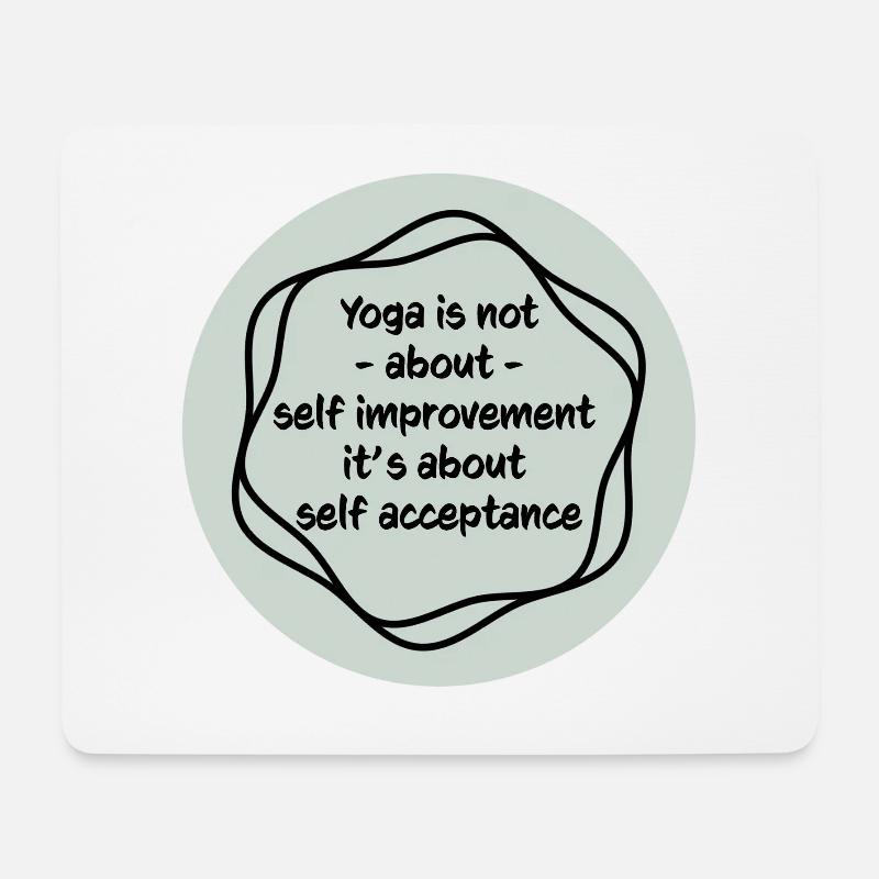 Yoga - Mousepad (Querformat) - Weiß