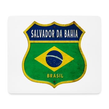 Salvador da Bahia Brésil Armoiries Drapeaux Design - Tapis de souris (format paysage) - blanc - Devant