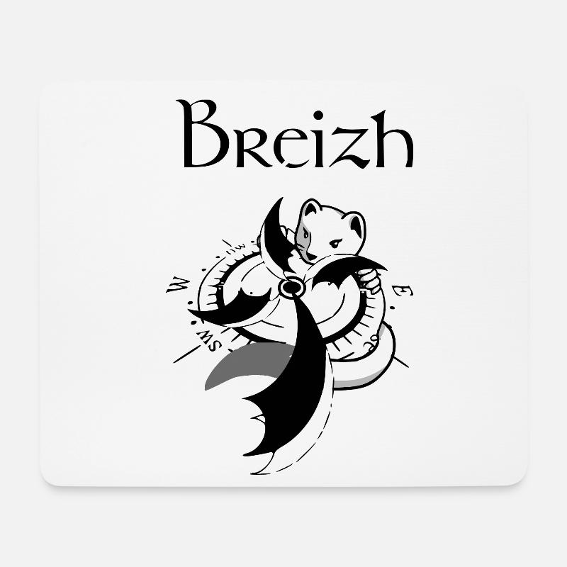 Breizh - Tapis de souris (format paysage) - blanc