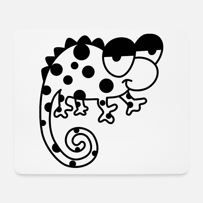Chamäleon – Farbwechselndes Reptil, stylisch Vinta - Mousepad (Querformat) - Weiß