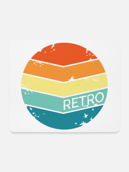 retro symbol kreis Kreise Logo symbole classic - Mousepad (Querformat) - Weiß