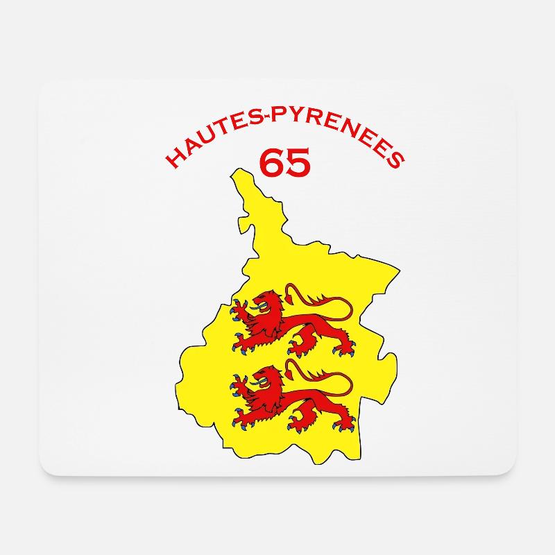 Hautes-pyrénées - Mouse Pad (horizontal) - white