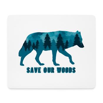 Changement climatique Protection de l’environnement Wolf Durable - Tapis de souris (format paysage) - blanc - Devant