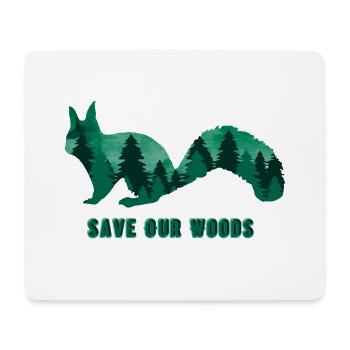 Environmental Protection Squirrel Climate Change - Mouse Pad (horizontal) - white - Front