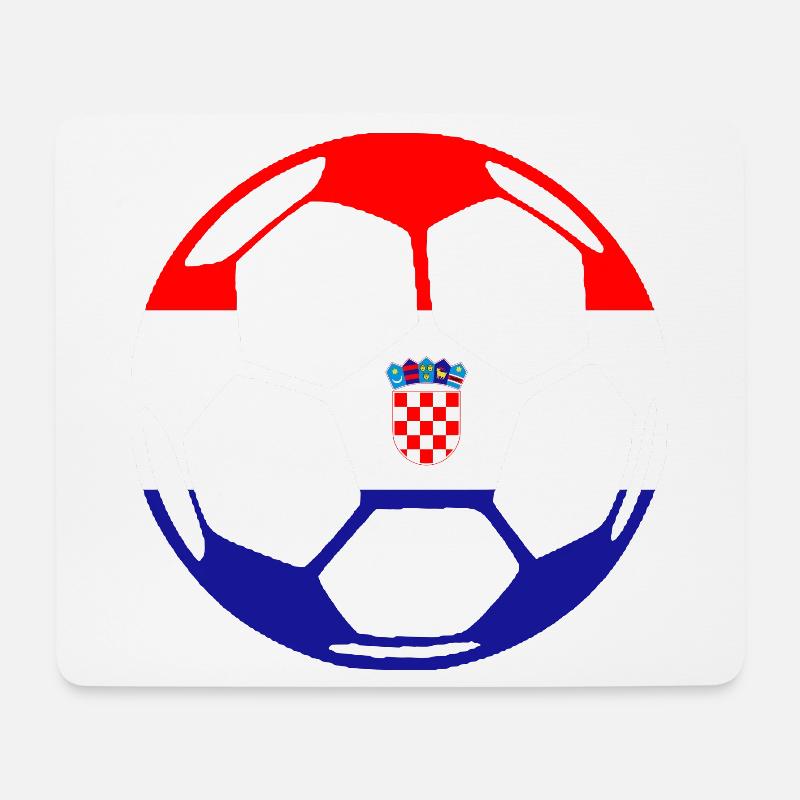 ballCROATIA - Mousepad (Querformat) - Weiß