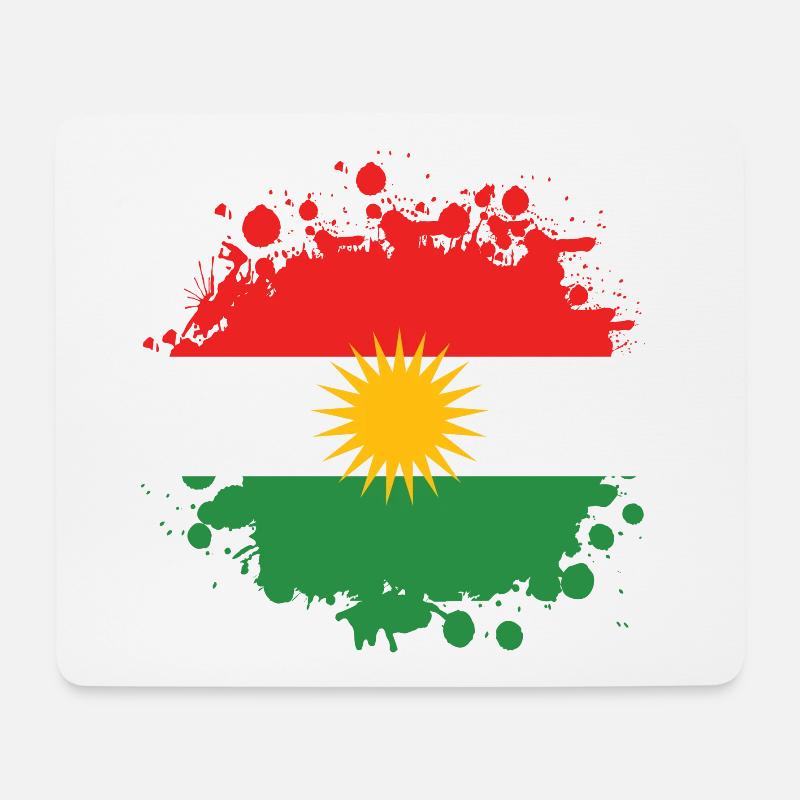 Kurdistan Splash flags design - Mouse Pad (horizontal) - white