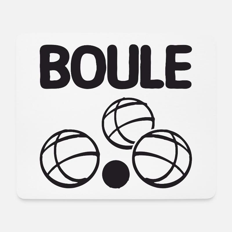 Boulekugeln für Bouler und Petanque Spieler - Mousepad (Querformat) - Weiß