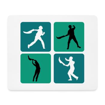 Design sportif Jai Alai - Tapis de souris (format paysage) - blanc - Devant