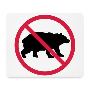Bear Forbidden Shield - Mouse Pad (horizontal) - white - Front