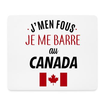 J'men fous je me barre au canada - Tapis de souris (format paysage) - blanc - Devant