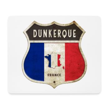Dunkerque France Coat of Arms Flags Design - Mouse Pad (horizontal) - white - Front