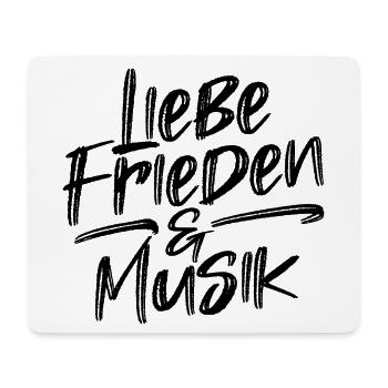Liebe Leidenschaft Menschheit Statement Frieden - Mousepad (Querformat) - Weiß - Vorne