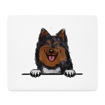 Finnischer Lapphundhund für spähende Hundeliebhaber - Mousepad (Querformat) - Weiß - Vorne