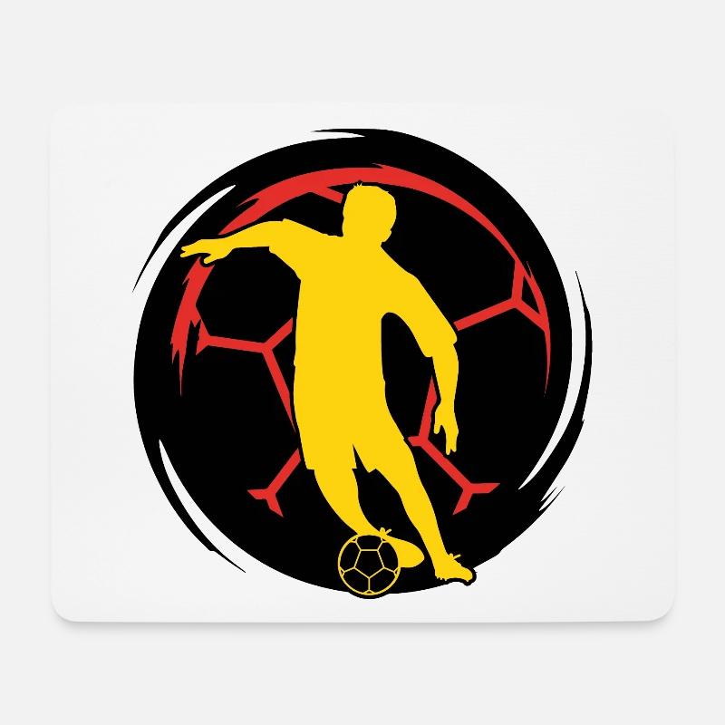Fussball - Fussballer - Mousepad (Querformat) - Weiß