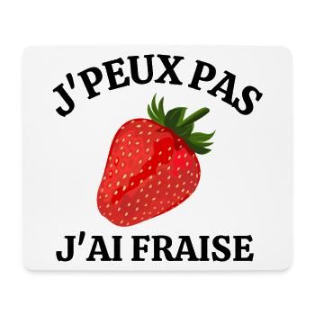 fraise, manger des fraises, saison des fraises - Tapis de souris (format paysage) - blanc - Devant