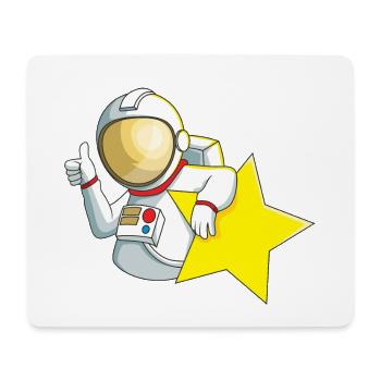 Astronauten Stern - Mousepad (Querformat) - Weiß - Vorne