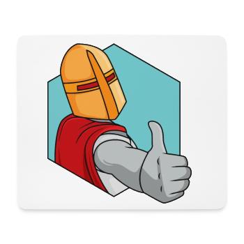 Knight thumbs up - Mouse Pad (horizontal) - white - Front