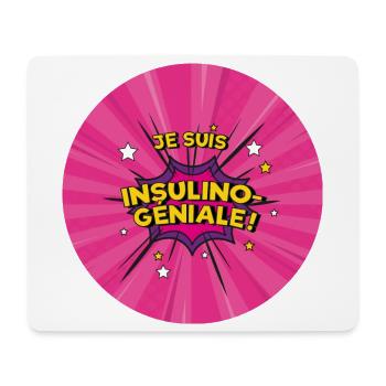 Je suis diabétique, je suis insulino-géniale ! - Tapis de souris (format paysage) - blanc - Devant