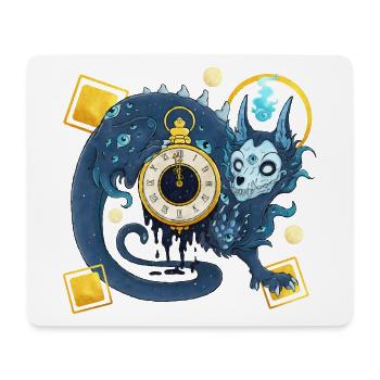 Blue Ink Spirits - Chinesischer Dämonenwächter der Zeit - Mousepad (Querformat) - Weiß - Vorne