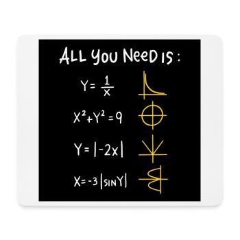 All You Need Is: Mathe Symbole - Mousepad (Querformat) - Weiß - Vorne